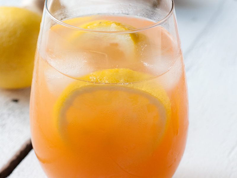 Ginger Peach Orange Vodka Cocktail Sumer Screwdriver